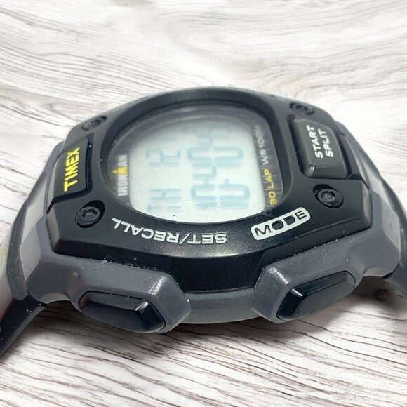 Timex Ironman 30-Lap Digital Watch With Black Resin Band & Stainless Steel Back - Picture 4 of 6